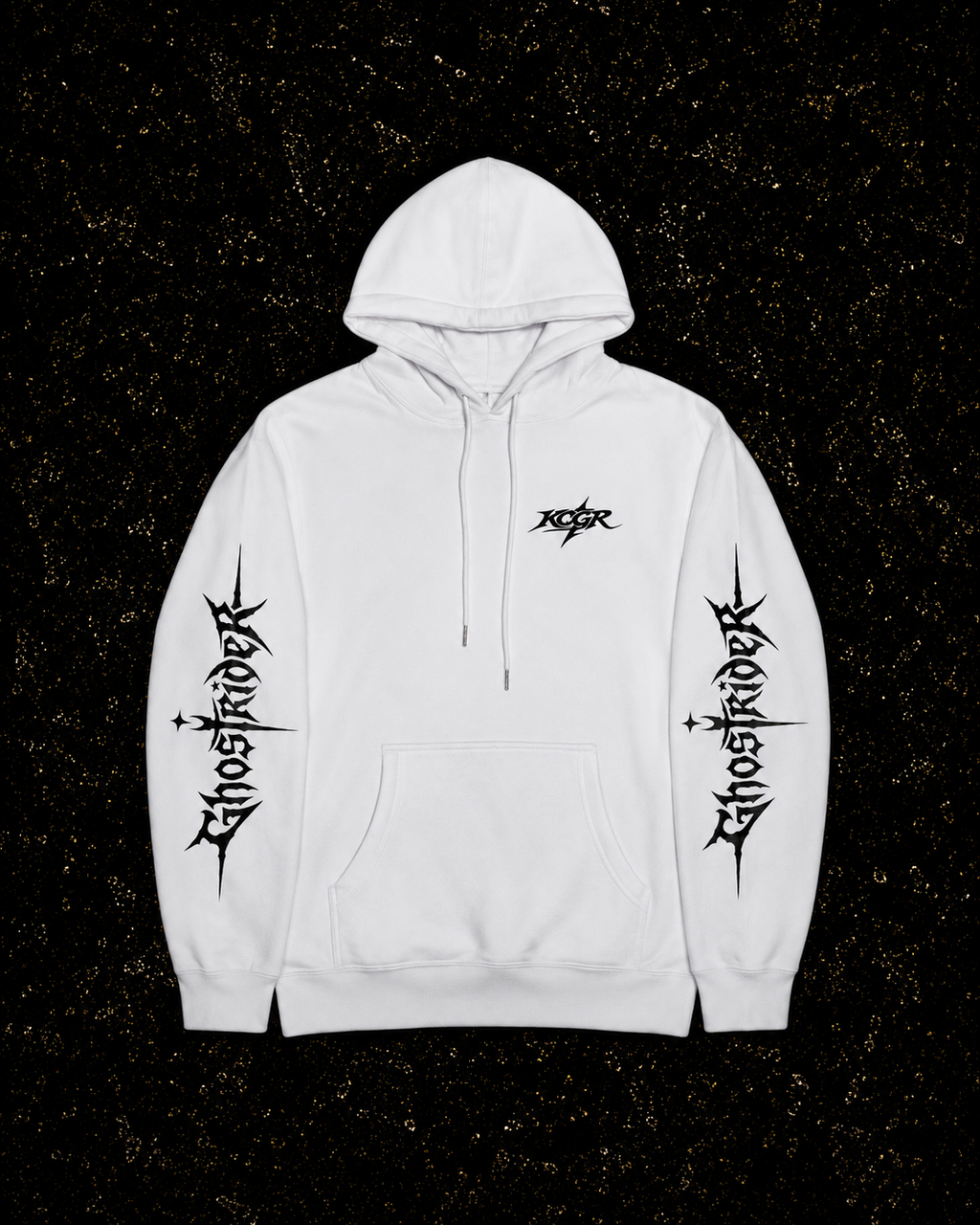 WHITE 'FEARLESS GHOSTRIDER' HOODIE