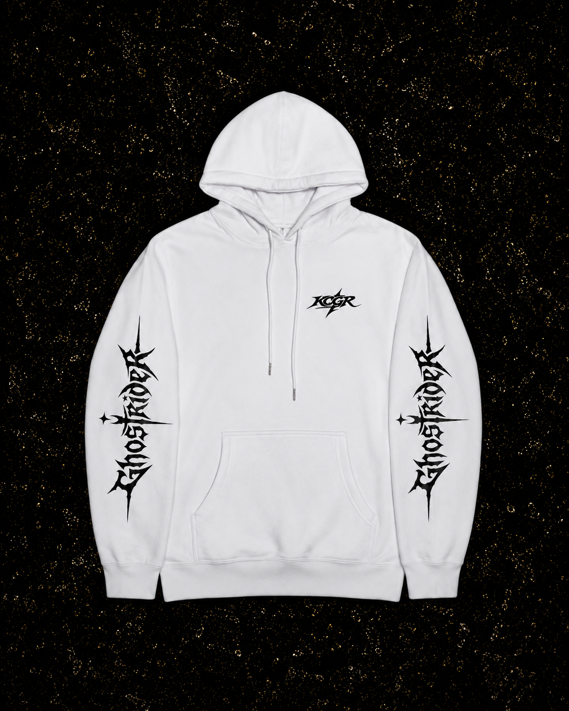 WHITE 'FEARLESS GHOSTRIDER' HOODIE