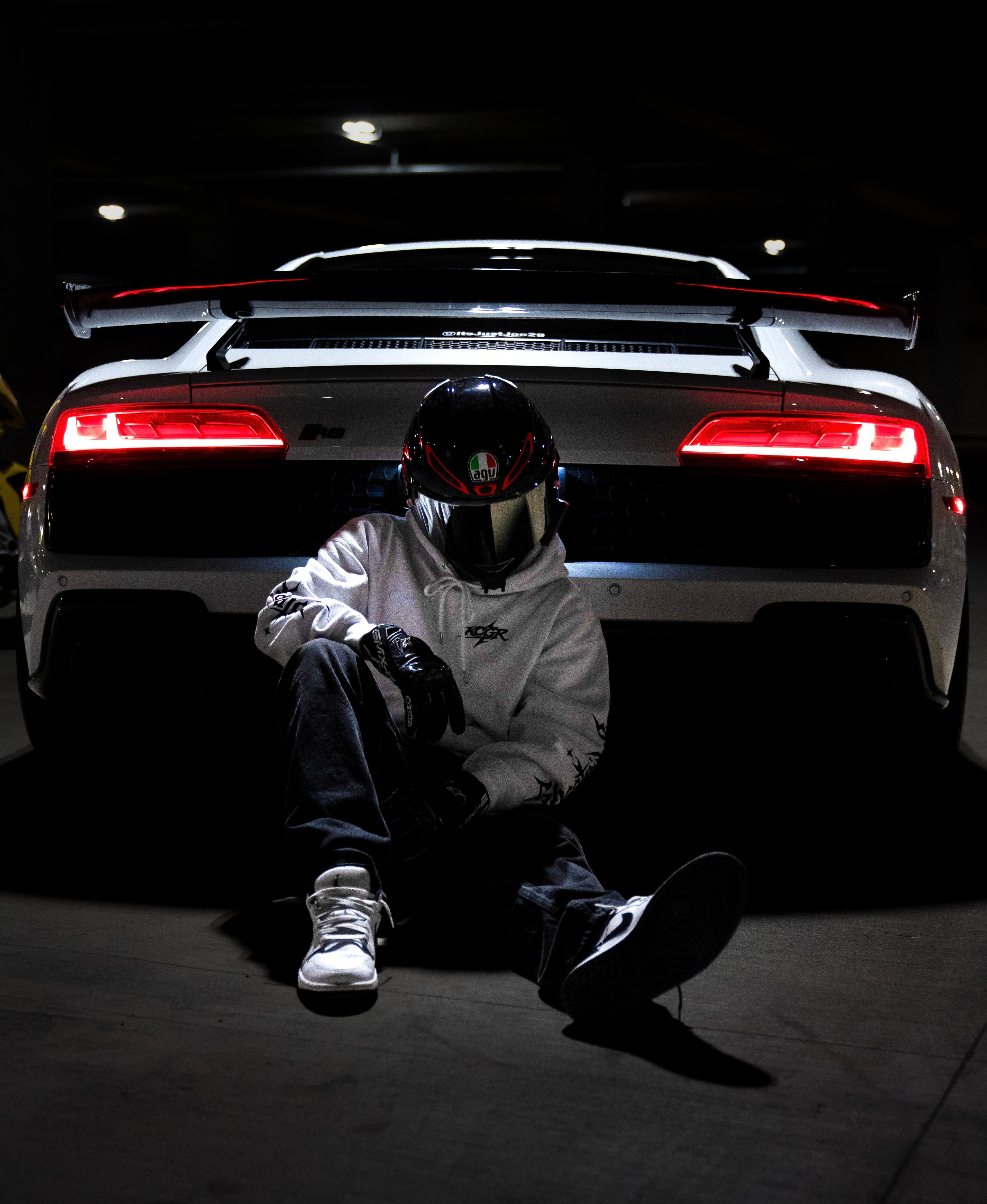 WHITE 'FEARLESS GHOSTRIDER' HOODIE
